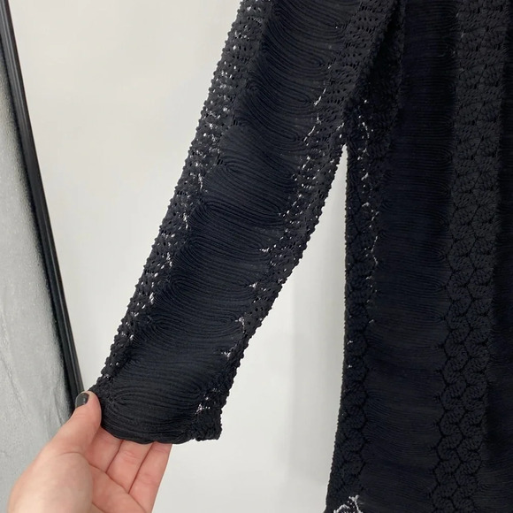 Dotti Swimsuit Dress Cover up Womens Size Small Black Hooded Lace up Breathable - Picture 6 of 11